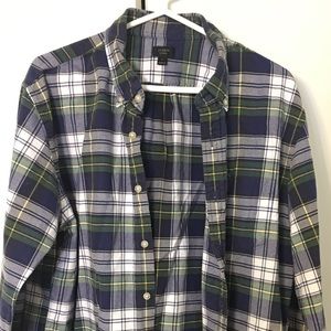 J Crew Green Plaid XL